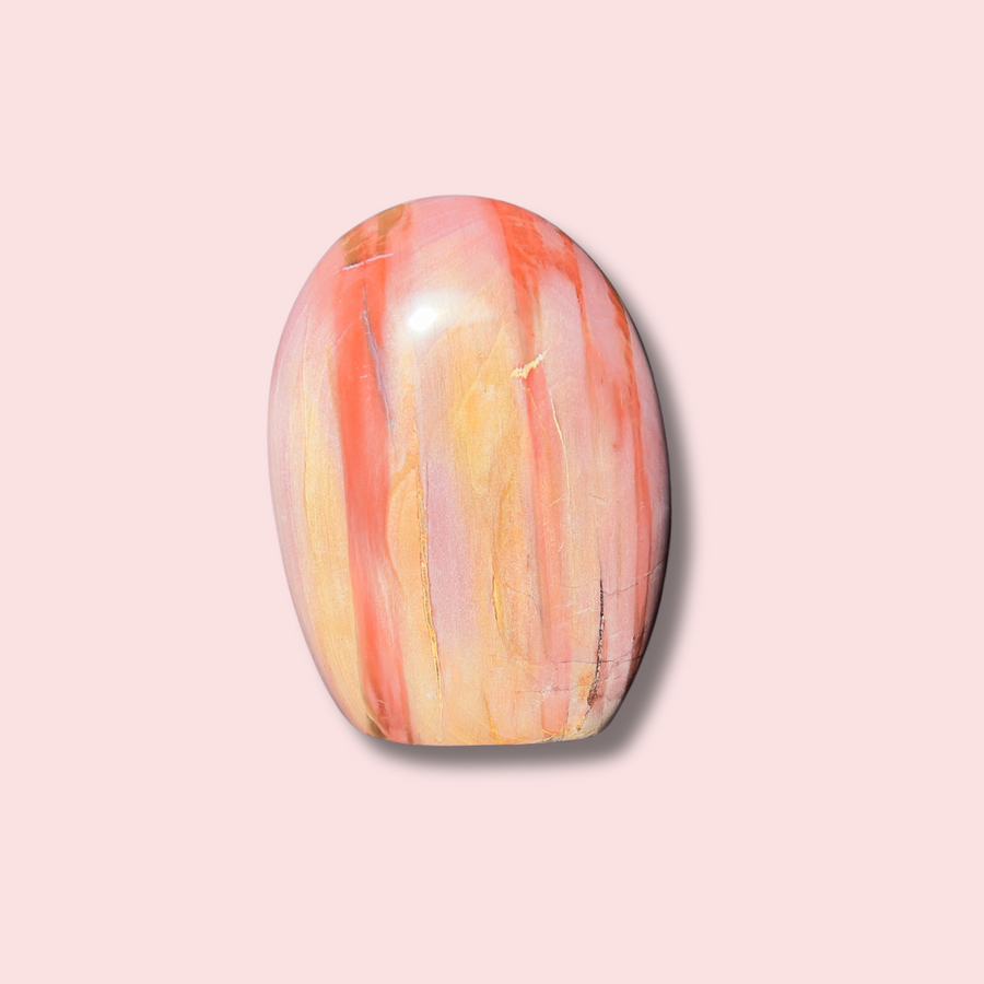 Pretty Pastel Pink Petrified Wood Freeform - Made in Mother Nature