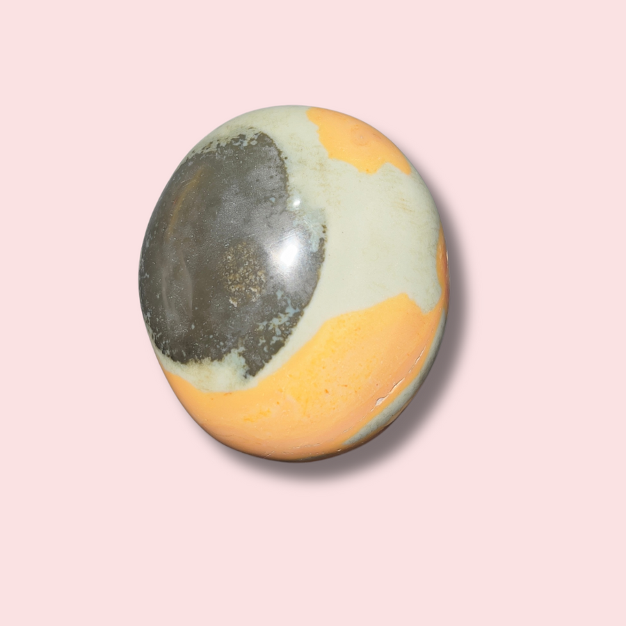 Beautiful Blue Polychrome Jasper Palm Stone - Made in Mother Nature