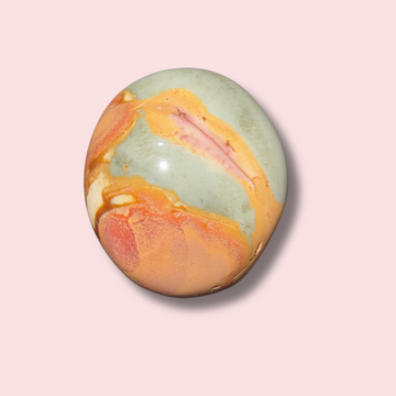 Beautiful Blue Polychrome Jasper Palm Stone - Made in Mother Nature