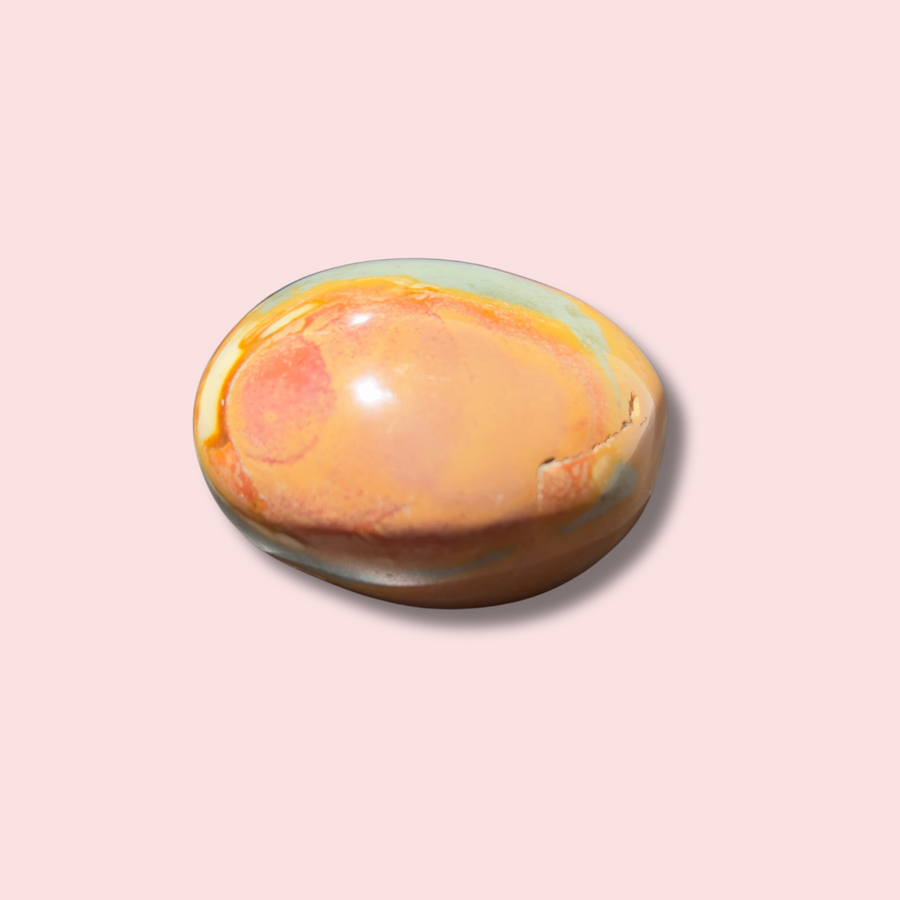 Beautiful Blue Polychrome Jasper Palm Stone - Made in Mother Nature