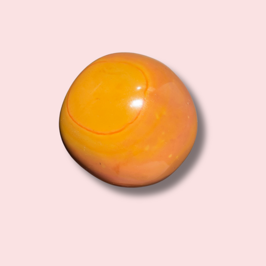 Unique 70s Vibe Polychrome Jasper Palm Stone - Made in Mother Nature