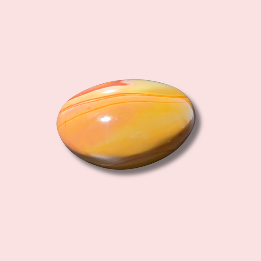 Unique 70s Vibe Polychrome Jasper Palm Stone - Made in Mother Nature