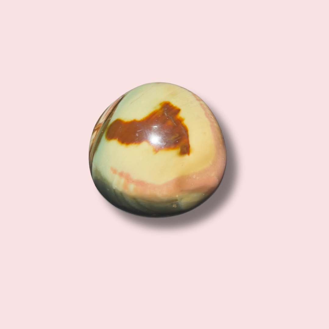 Green Polychrome Jasper Pebble - Made in Mother Nature