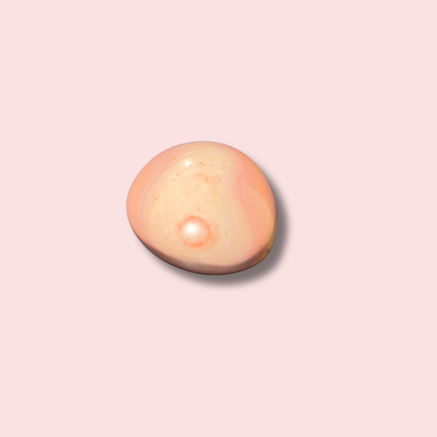 Cute Pink & Green Polychrome Jasper Palm Stone