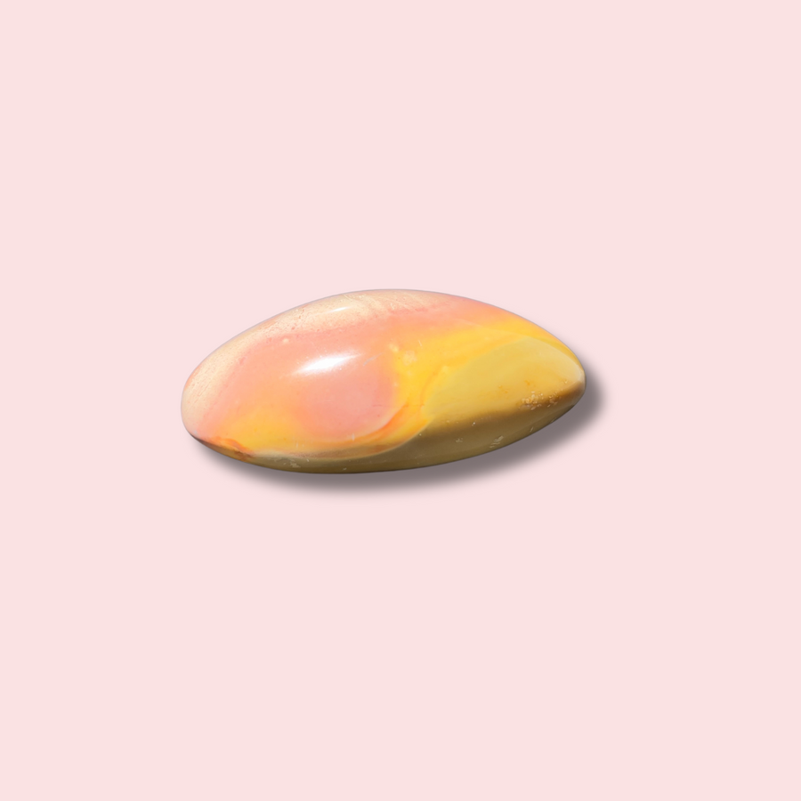 Cute Pink & Green Polychrome Jasper Palm Stone