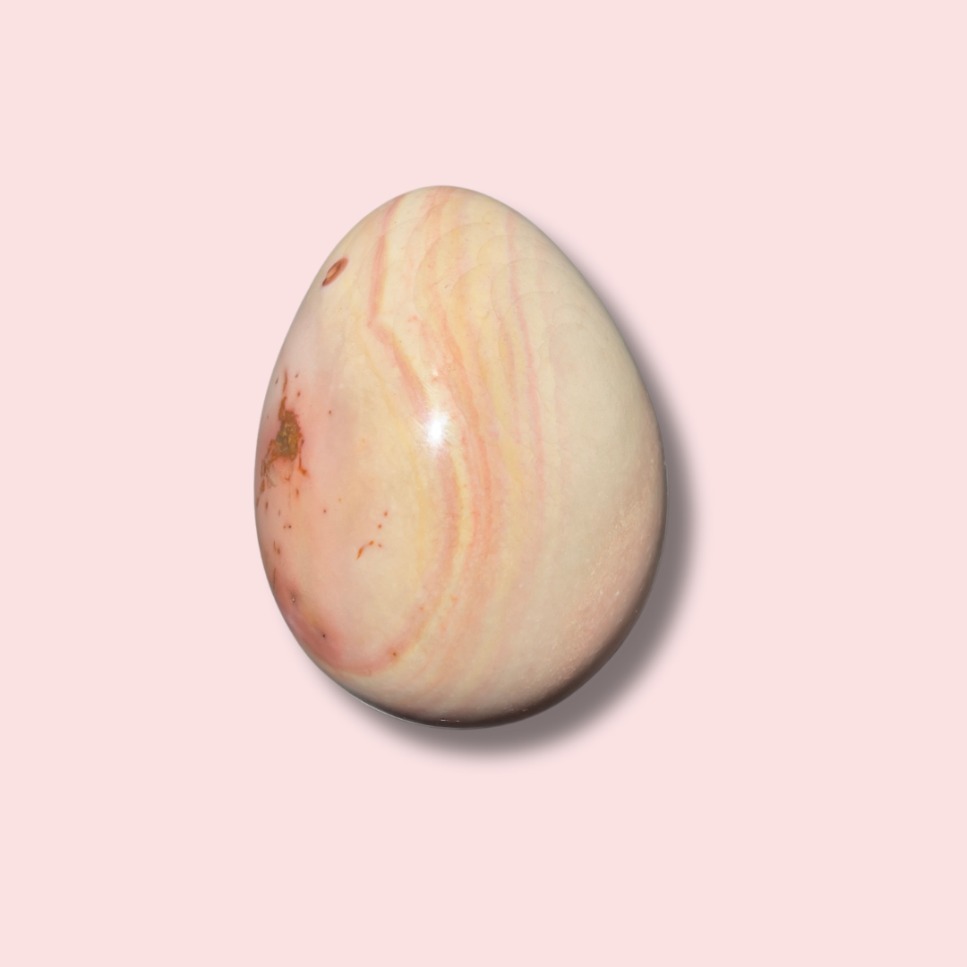 Pastel Pink Polychrome Jasper Egg - Made in Mother Nature