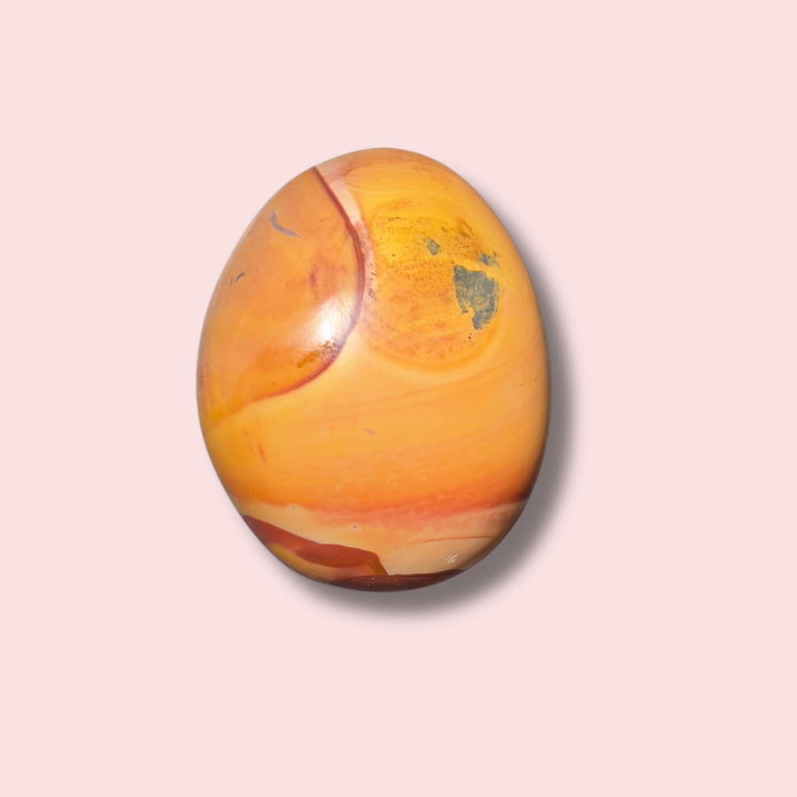"Desert Sky" Polychrome Jasper Palm Stone - Made in Mother Nature