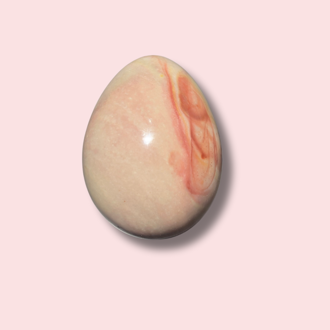 Pastel Pink Polychrome Jasper Egg - Made in Mother Nature