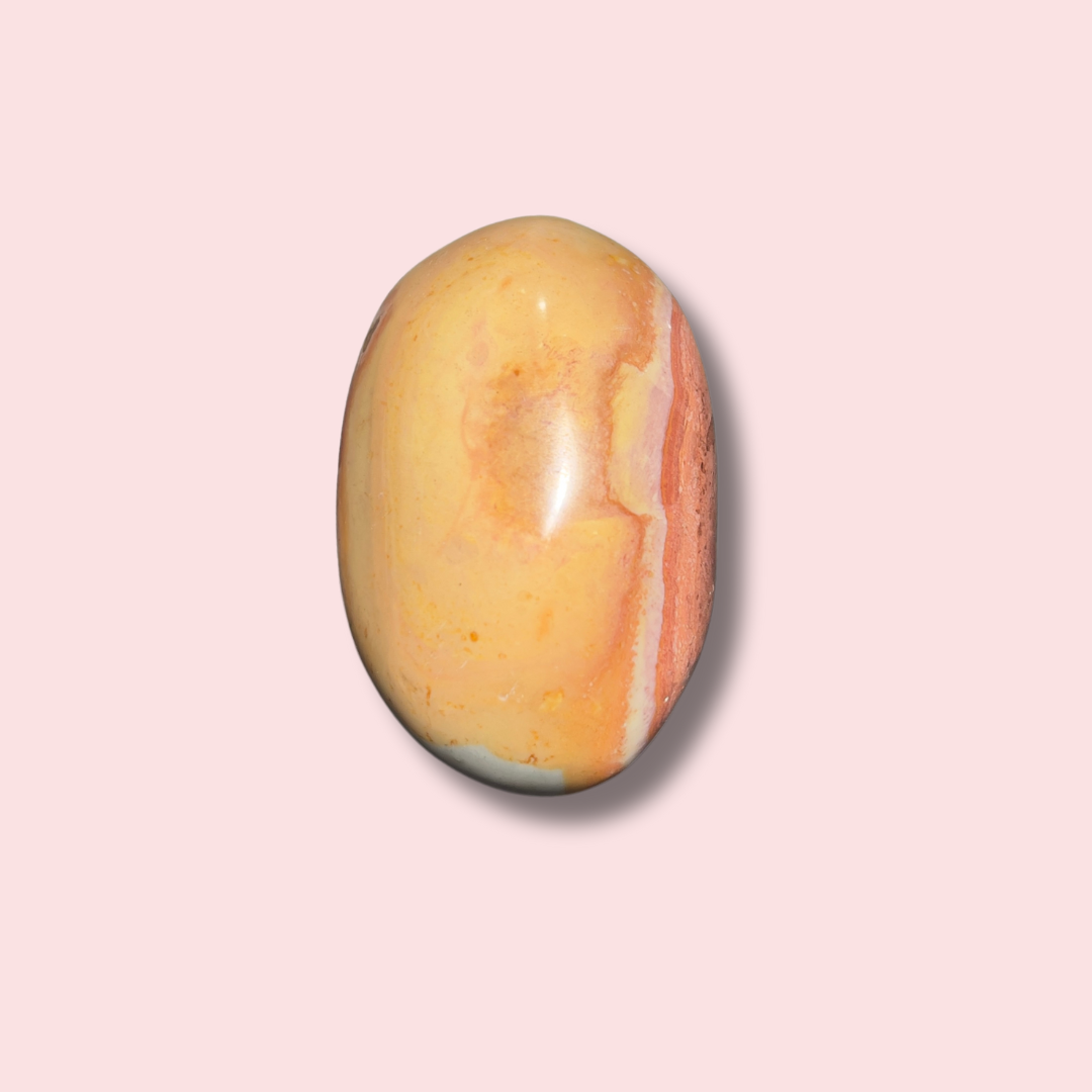 Golden Polychrome Jasper Palm Stone - Made in Mother Nature