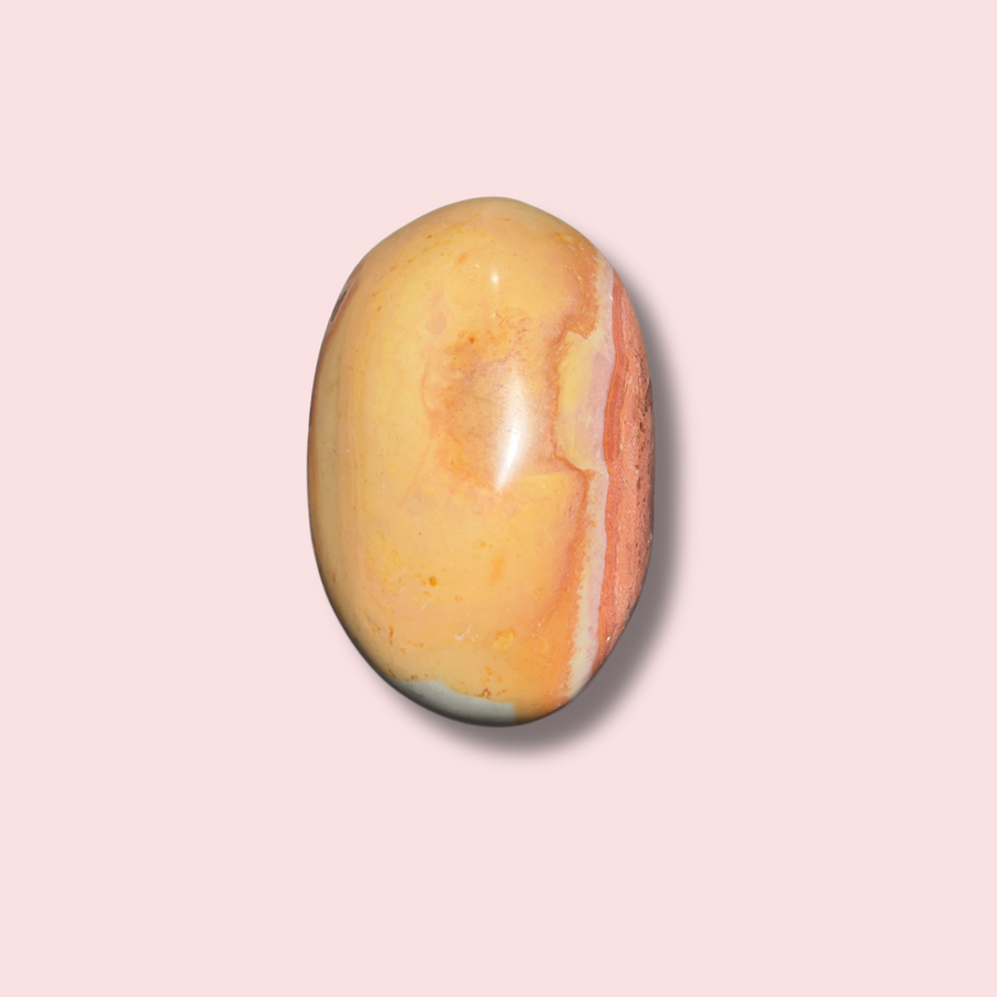 Golden Polychrome Jasper Palm Stone - Made in Mother Nature
