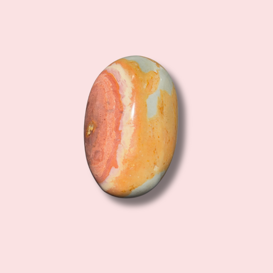 Golden Polychrome Jasper Palm Stone - Made in Mother Nature
