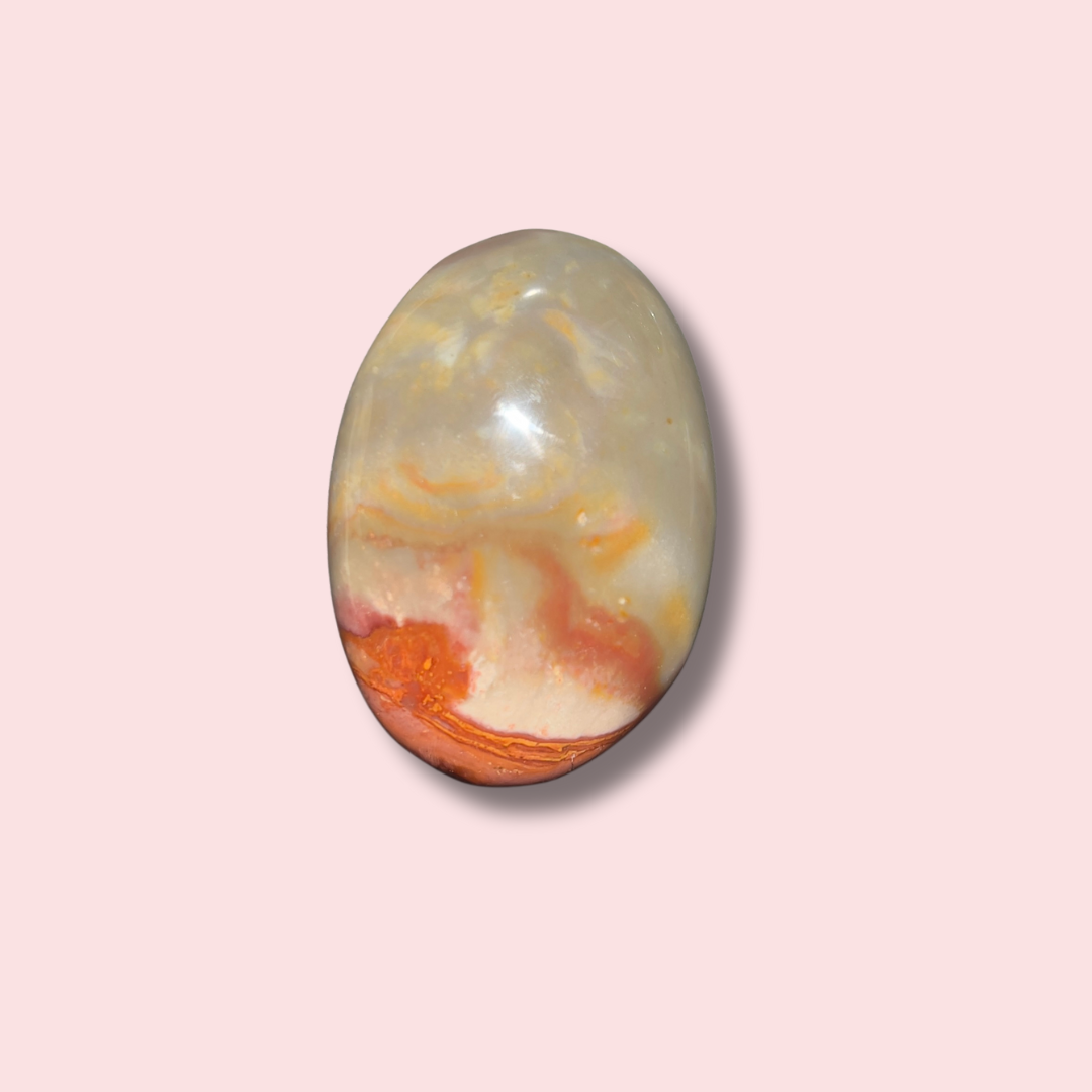 "Stormy" Polychrome Jasper Palm Stone - Made in Mother Nature