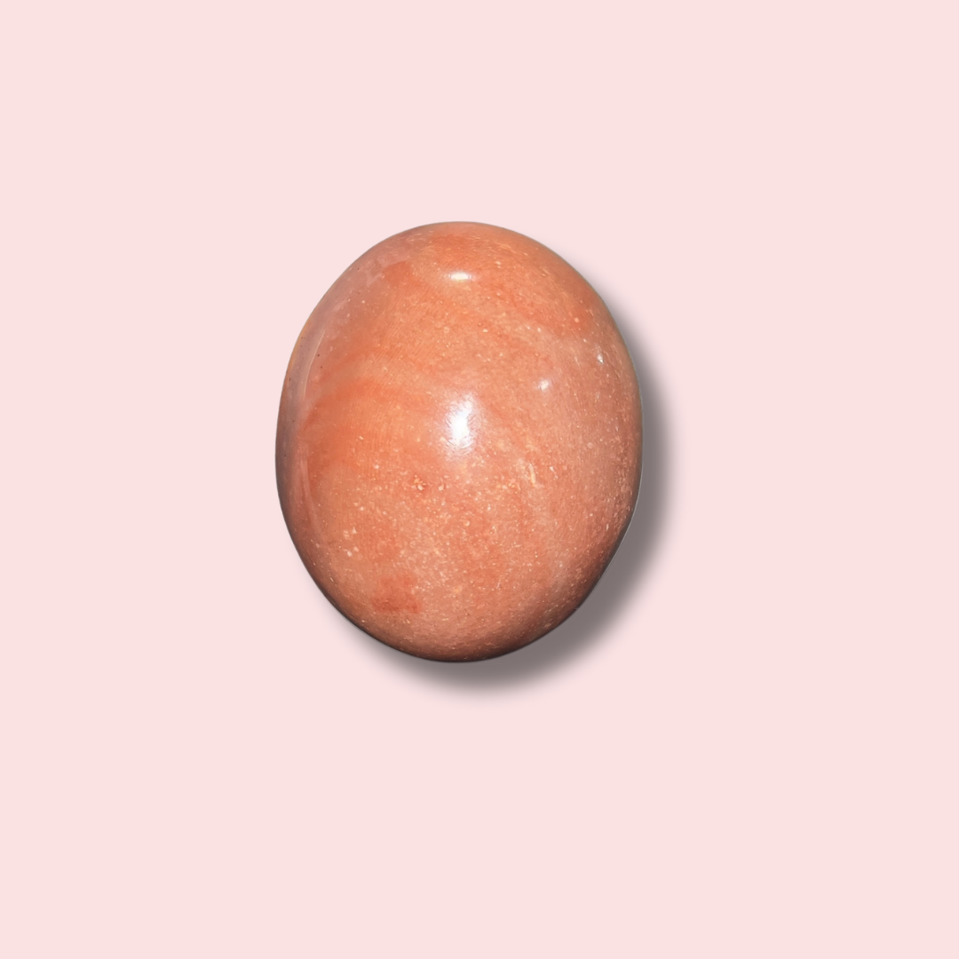 Beautiful Burgundy Polychrome Jasper Palm Stone - Made in Mother Nature