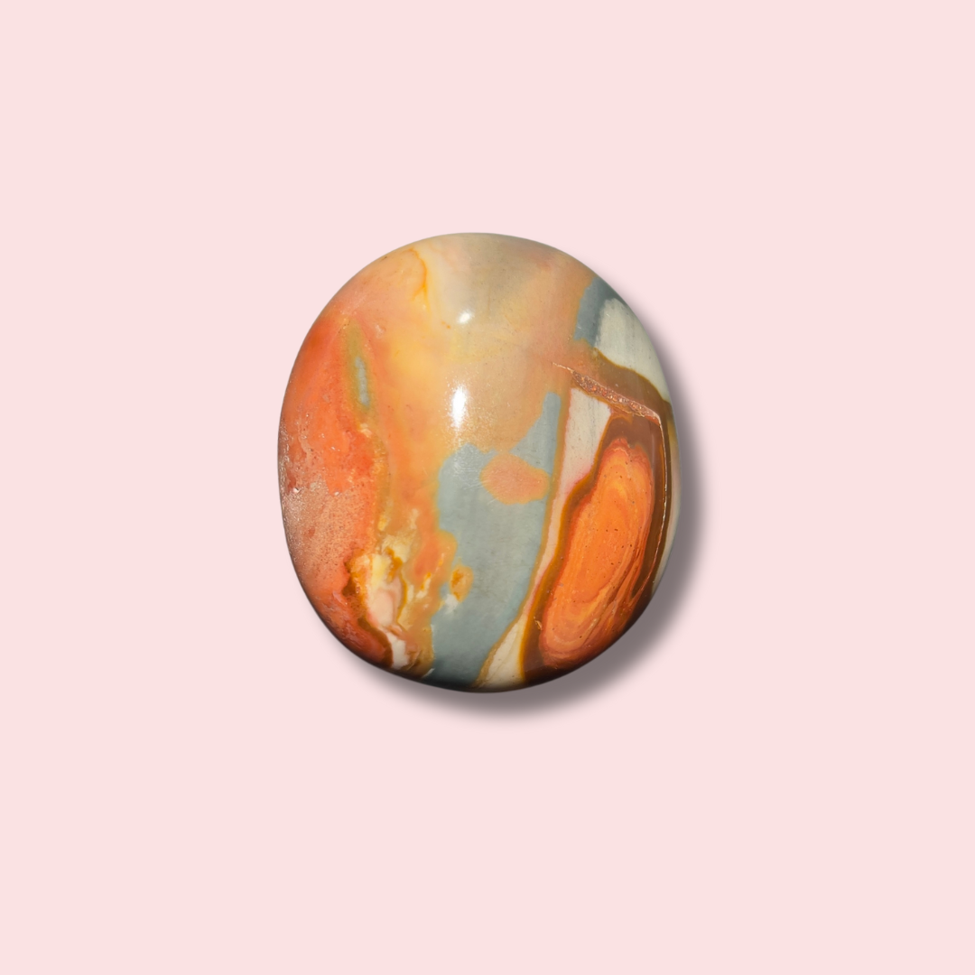 Colorful Polychrome Jasper Palm Stone - Made in Mother Nature