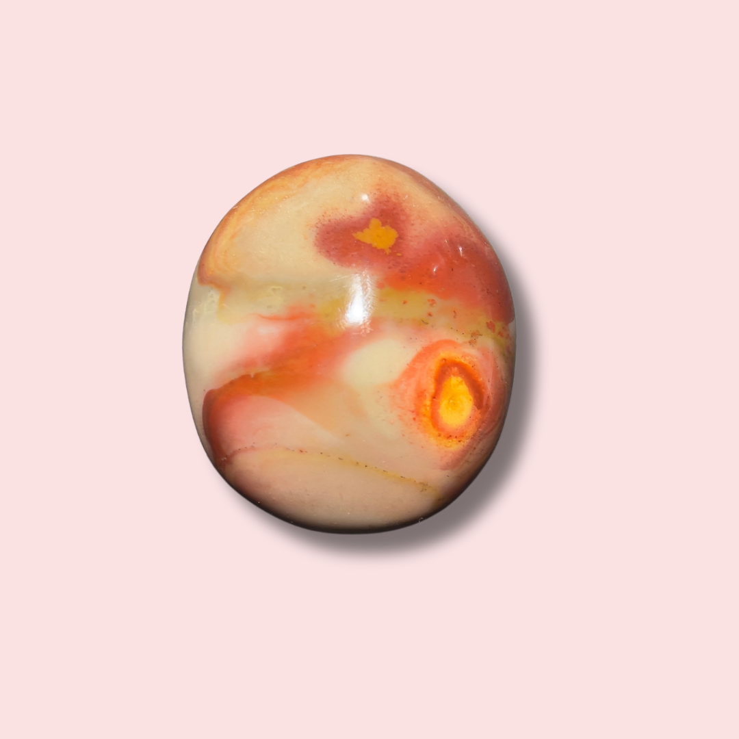 Funky Polychrome Jasper Palm Stone - Made in Mother Nature