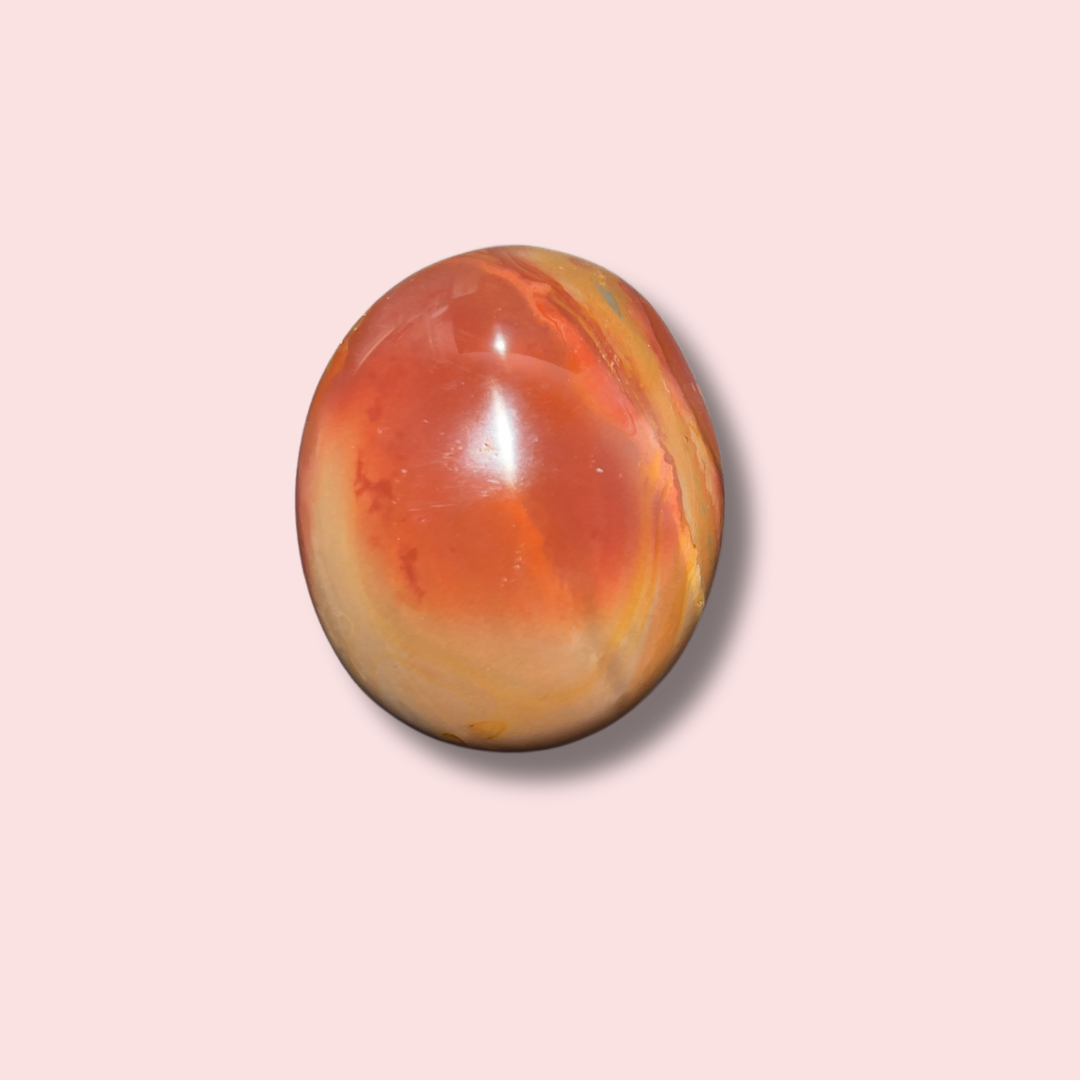 Deep Red Polychrome Jasper Palm Stone - Made in Mother Nature