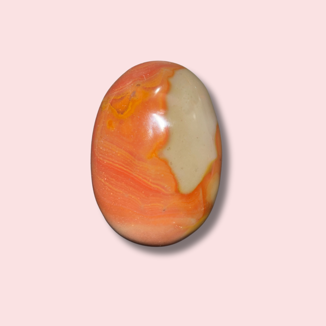 Large Moody Polychrome Jasper Palm Stone - Made in Mother Nature