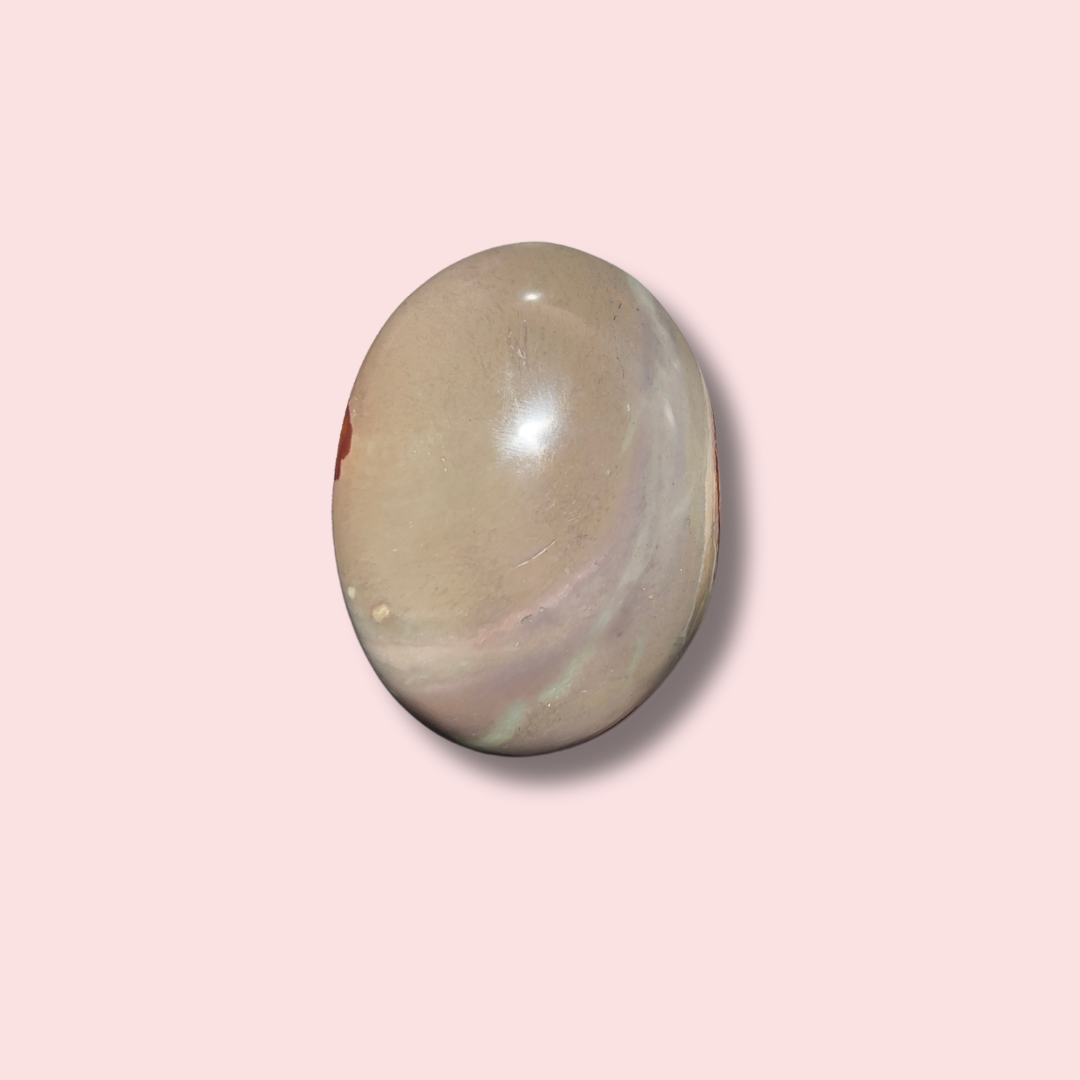 Pretty Purplish Polychrome Jasper Palm Stone - Made in Mother Nature