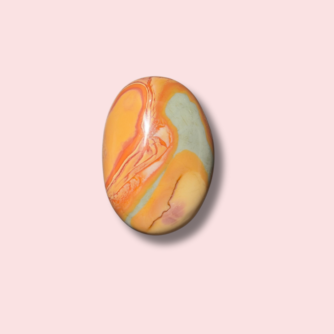 Vibrant Polychrome Jasper Palm Stone - Made in Mother Nature