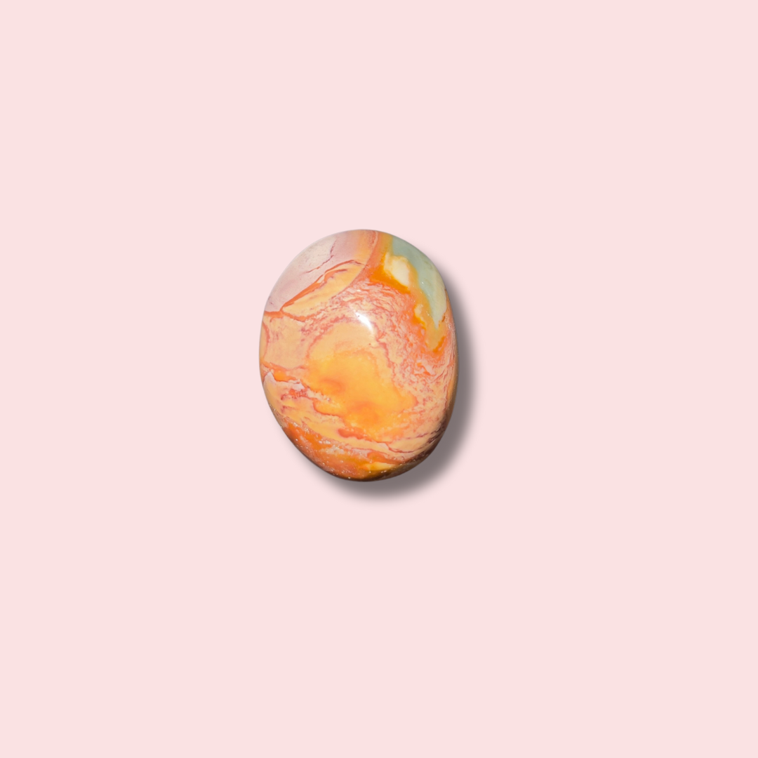 Cute Pastel Polychrome Jasper Pebble - Made in Mother Nature
