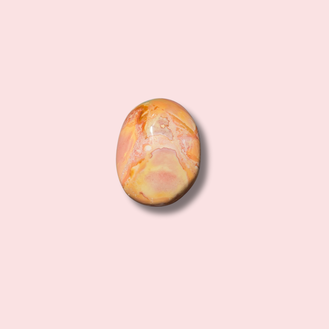 Cute Pastel Polychrome Jasper Pebble - Made in Mother Nature