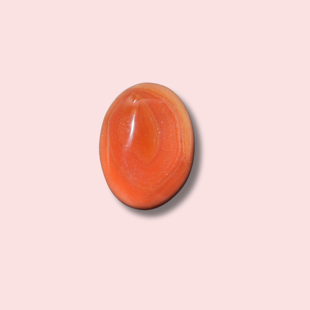 Moody Mustard Yellow Polychrome Jasper Palm Stone - Made in Mother Nature
