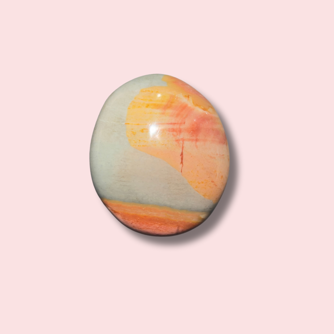 Blue Polychrome Jasper Palm Stone - Made in Mother Nature