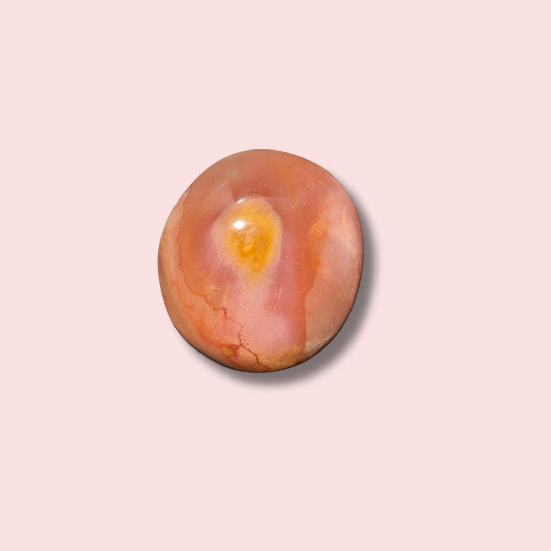 Pretty Maroon Polychrome Jasper Palm Stone - Made in Mother Nature