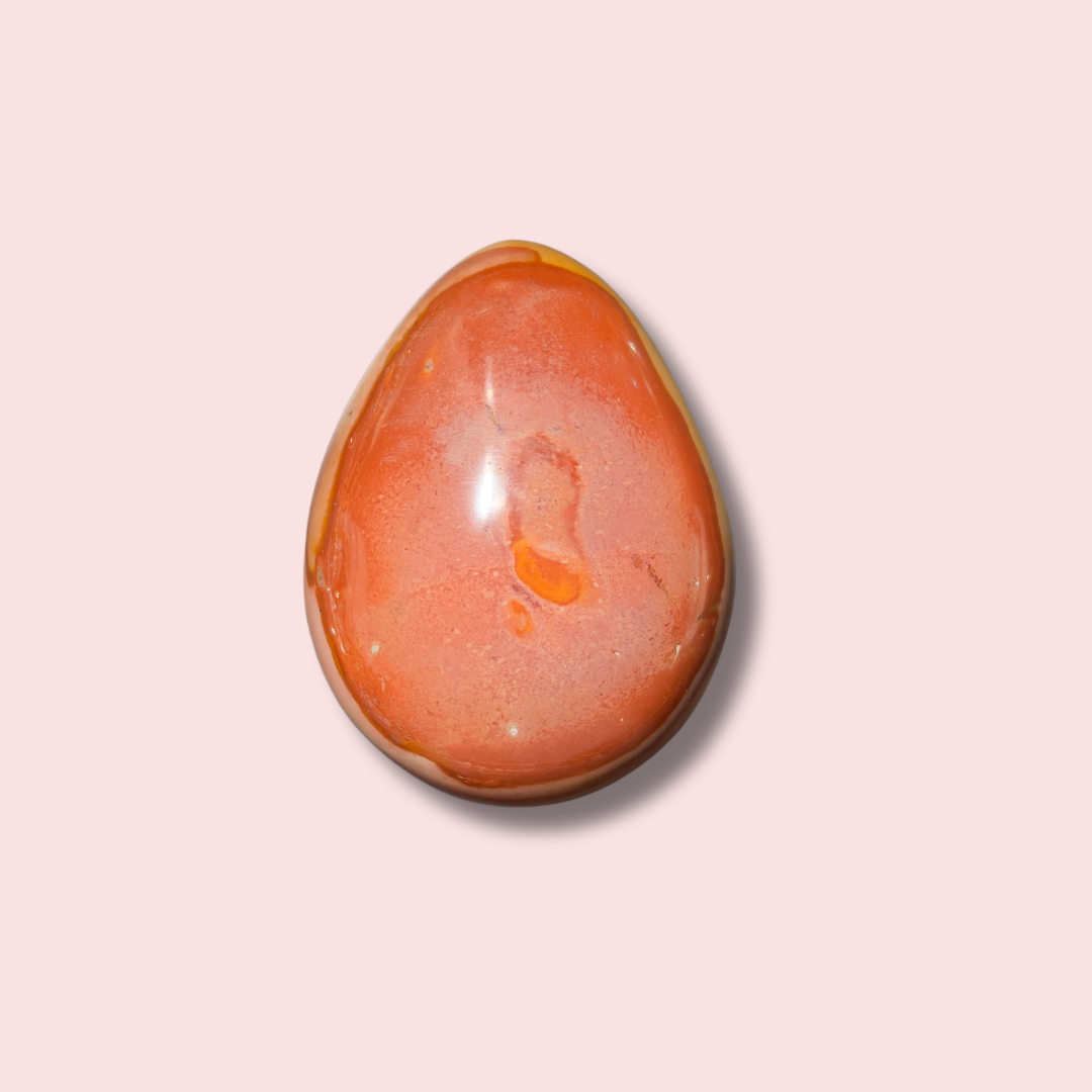 "Strawberry Banana" Polychrome Jasper Egg - Made in Mother Nature