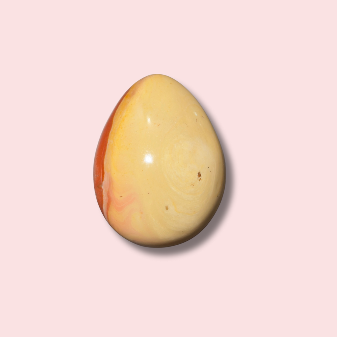 "Strawberry Banana" Polychrome Jasper Egg - Made in Mother Nature