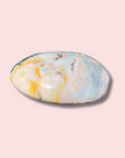 Baby Blue & Pink Sea Jasper Palm Stone - Made in Mother Nature