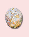 Druzy Covered Sea Jasper Palm Stone - Made in Mother Nature