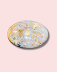 Druzy Covered Sea Jasper Palm Stone - Made in Mother Nature