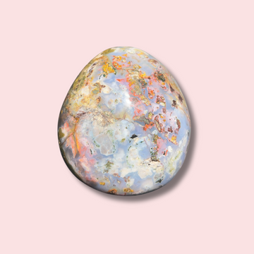 Beautiful Oversized Sea Jasper Palm Stone - Made in Mother Nature