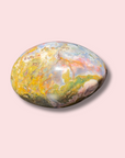 Beautiful Oversized Sea Jasper Palm Stone - Made in Mother Nature