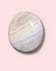 Gorgeous Orby Blue Sea Jasper Palm Stone