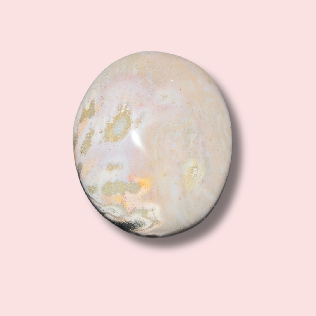 Pastel Purple Sea Jasper Palm Stone - Made in Mother Nature