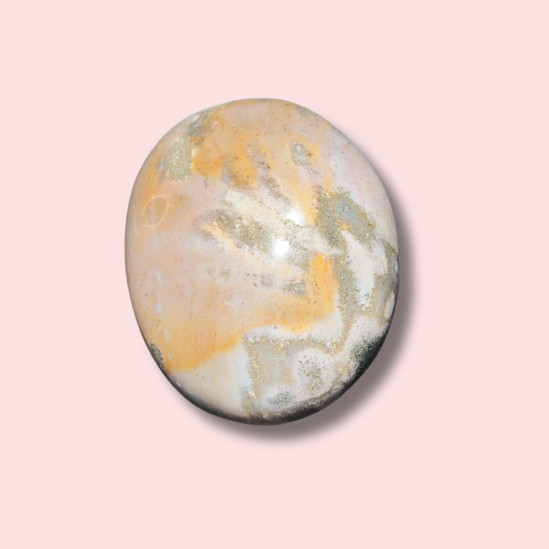 Pastel Purple Sea Jasper Palm Stone - Made in Mother Nature