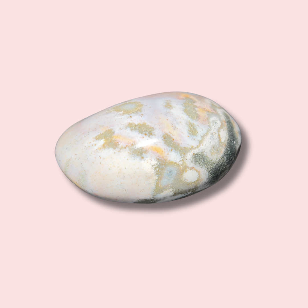 Pastel Purple Sea Jasper Palm Stone - Made in Mother Nature