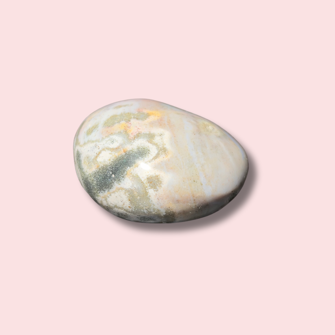 Pastel Purple Sea Jasper Palm Stone - Made in Mother Nature