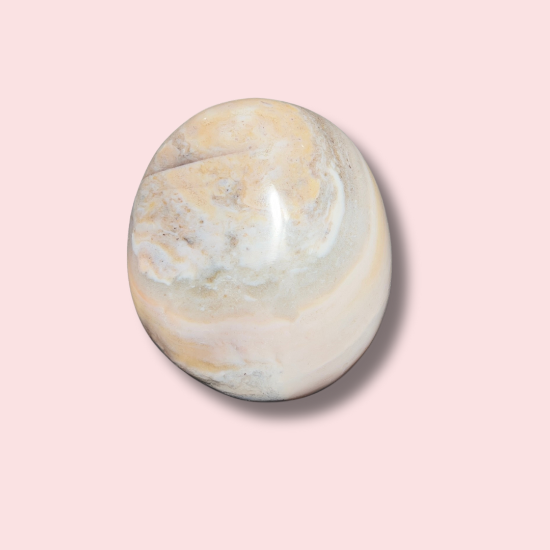 Soothing Sea Jasper Palm Stone - Made in Mother Nature