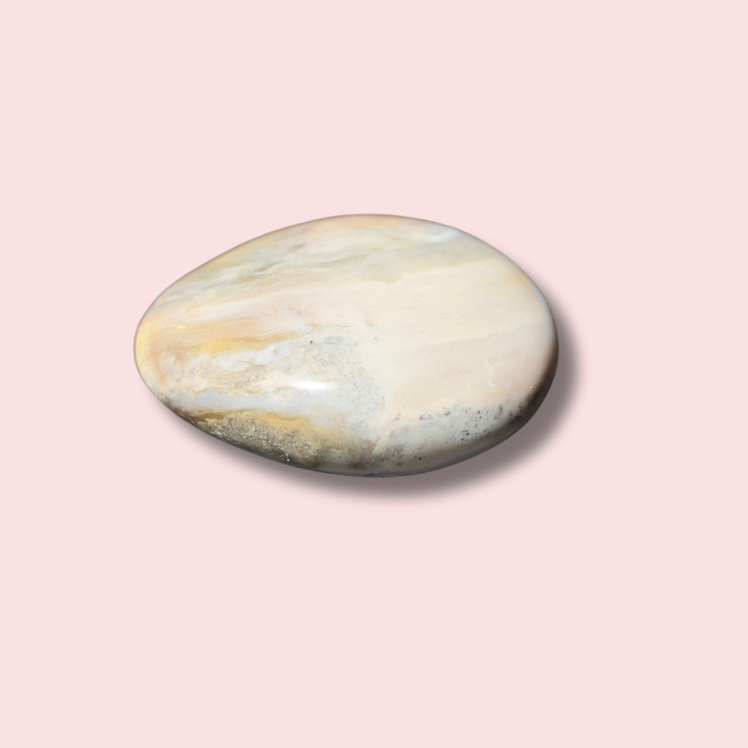 Soothing Sea Jasper Palm Stone - Made in Mother Nature