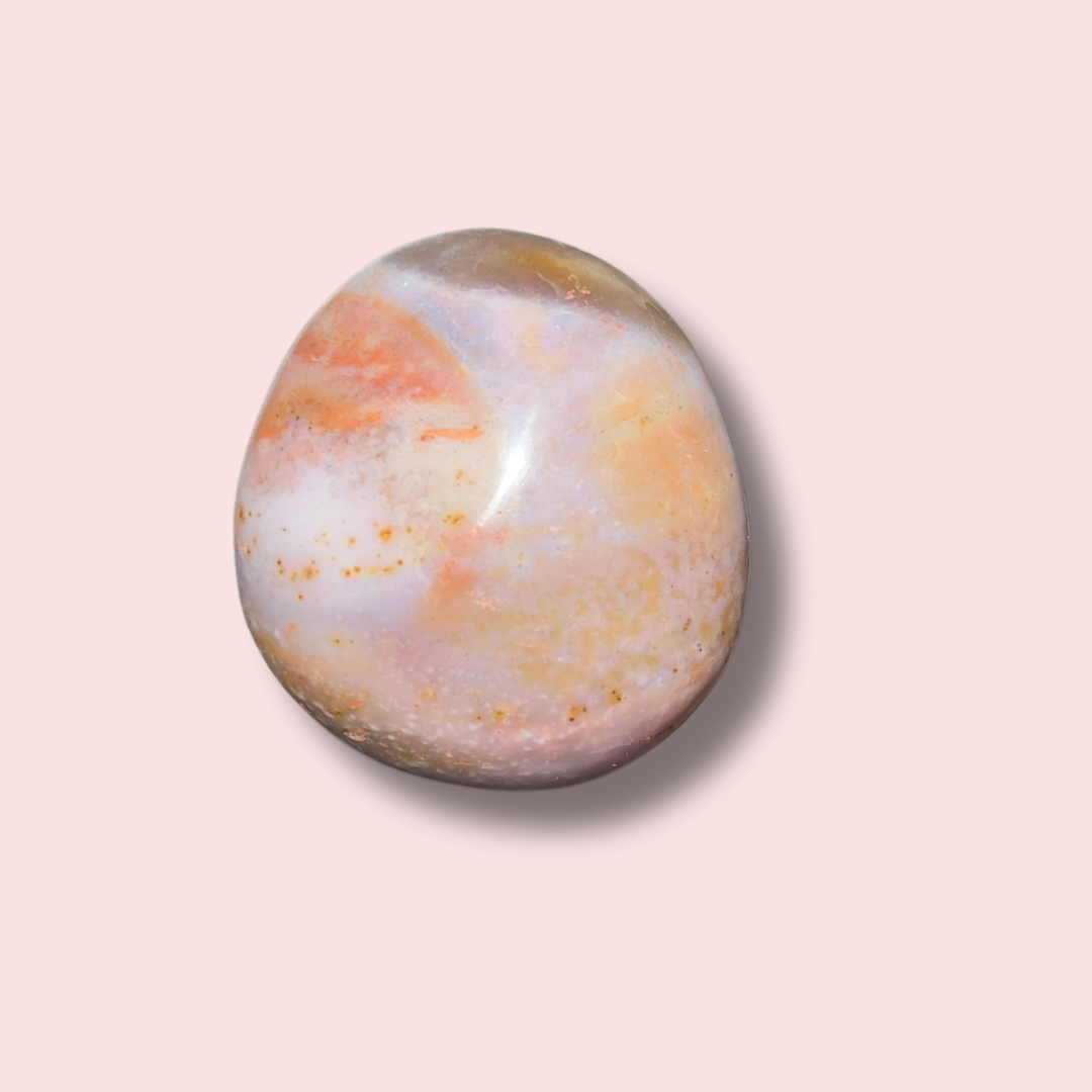 Purple Orby Sea Jasper Palm Stone - Made in Mother Nature