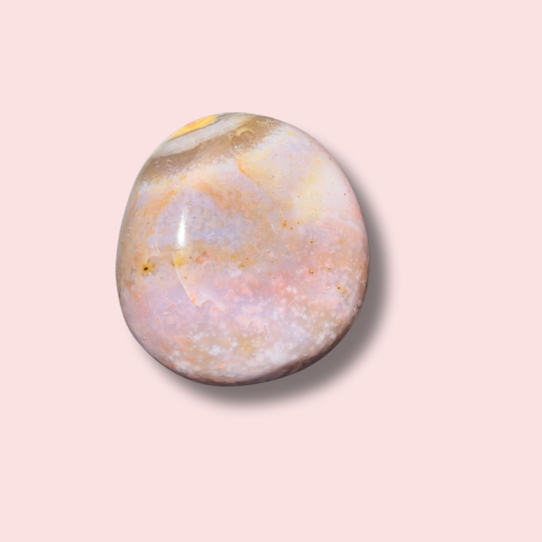 Purple Orby Sea Jasper Palm Stone - Made in Mother Nature