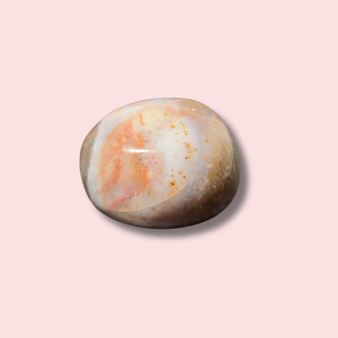 Purple Orby Sea Jasper Palm Stone - Made in Mother Nature