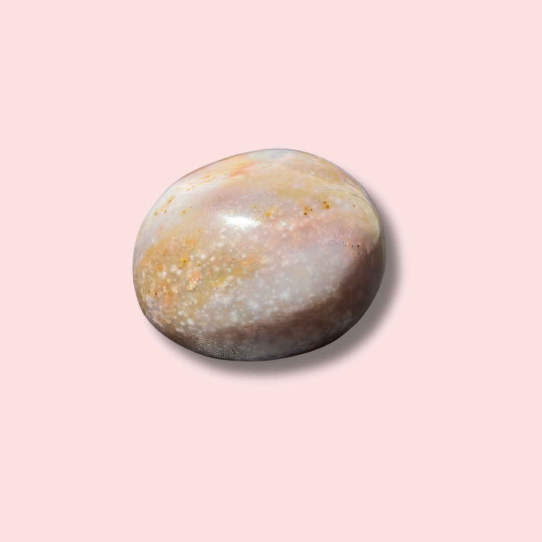 Purple Orby Sea Jasper Palm Stone - Made in Mother Nature