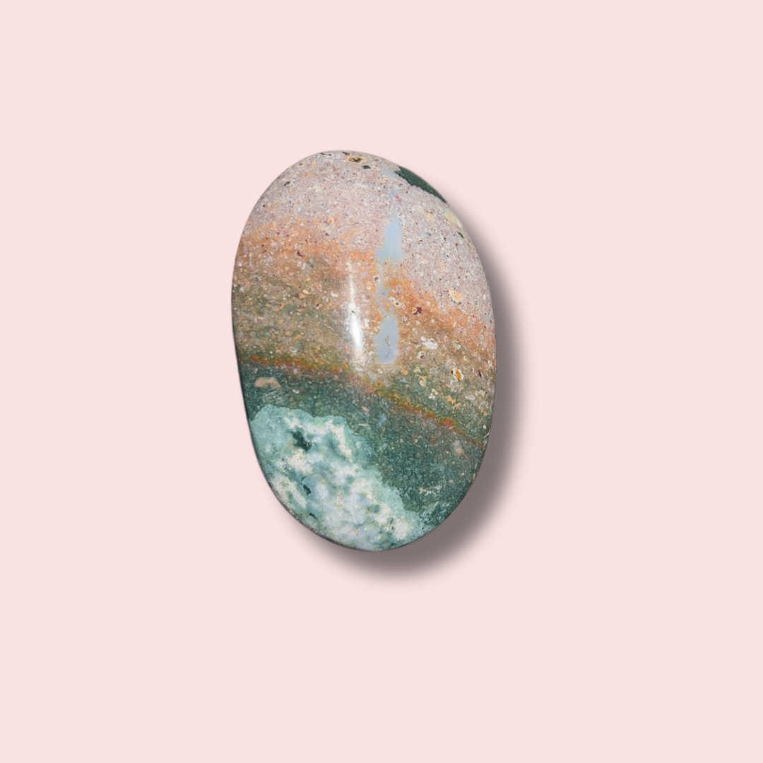 Cool Sea Jasper Palm Stone - Made in Mother Nature
