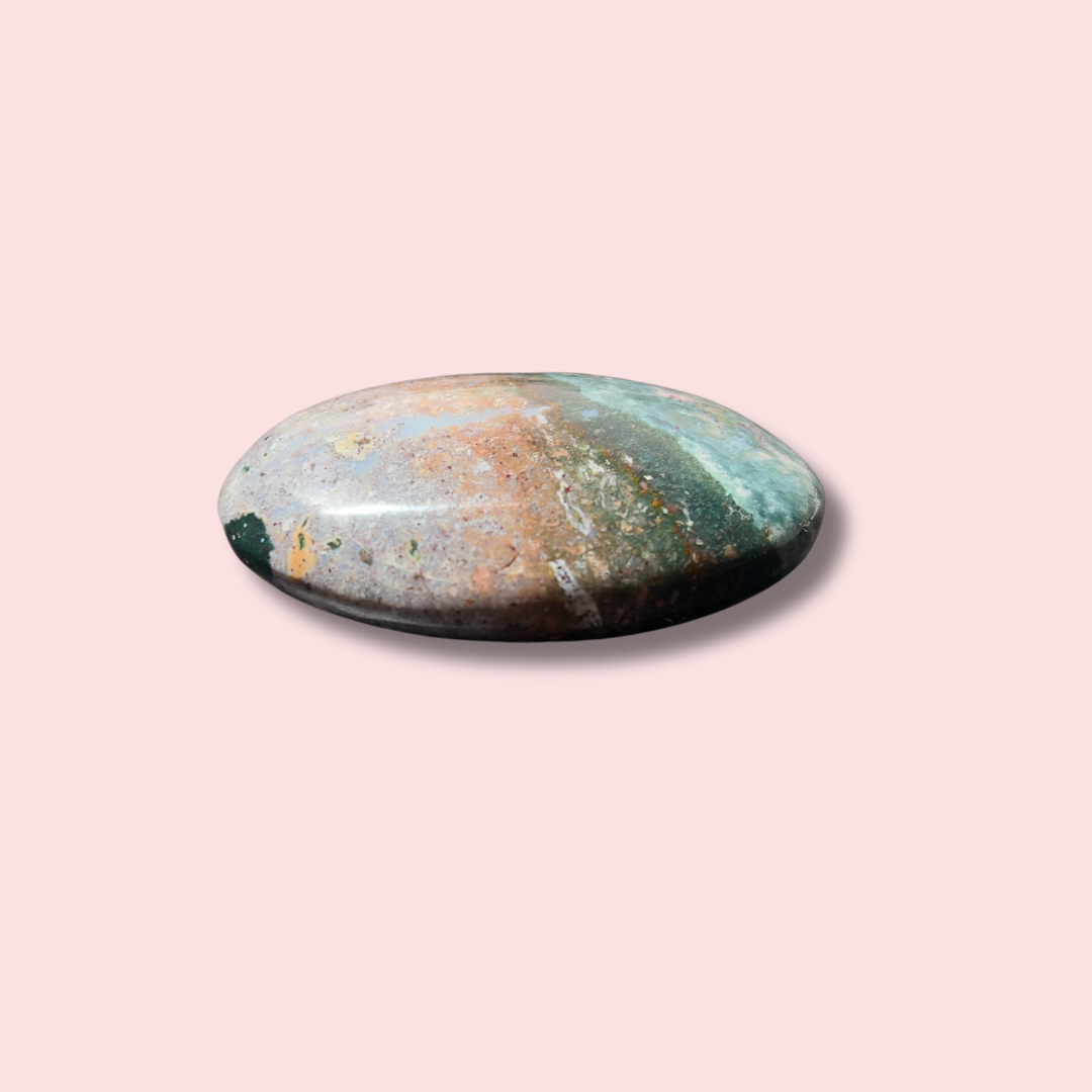 Cool Sea Jasper Palm Stone - Made in Mother Nature
