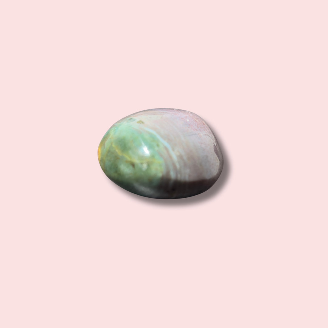 Beautiful Purple & Green Sea Jasper Palm Stone - Made in Mother Nature