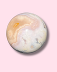 Soothing Pink Amethyst x Flower Agate Sphere - Made in Mother Nature
